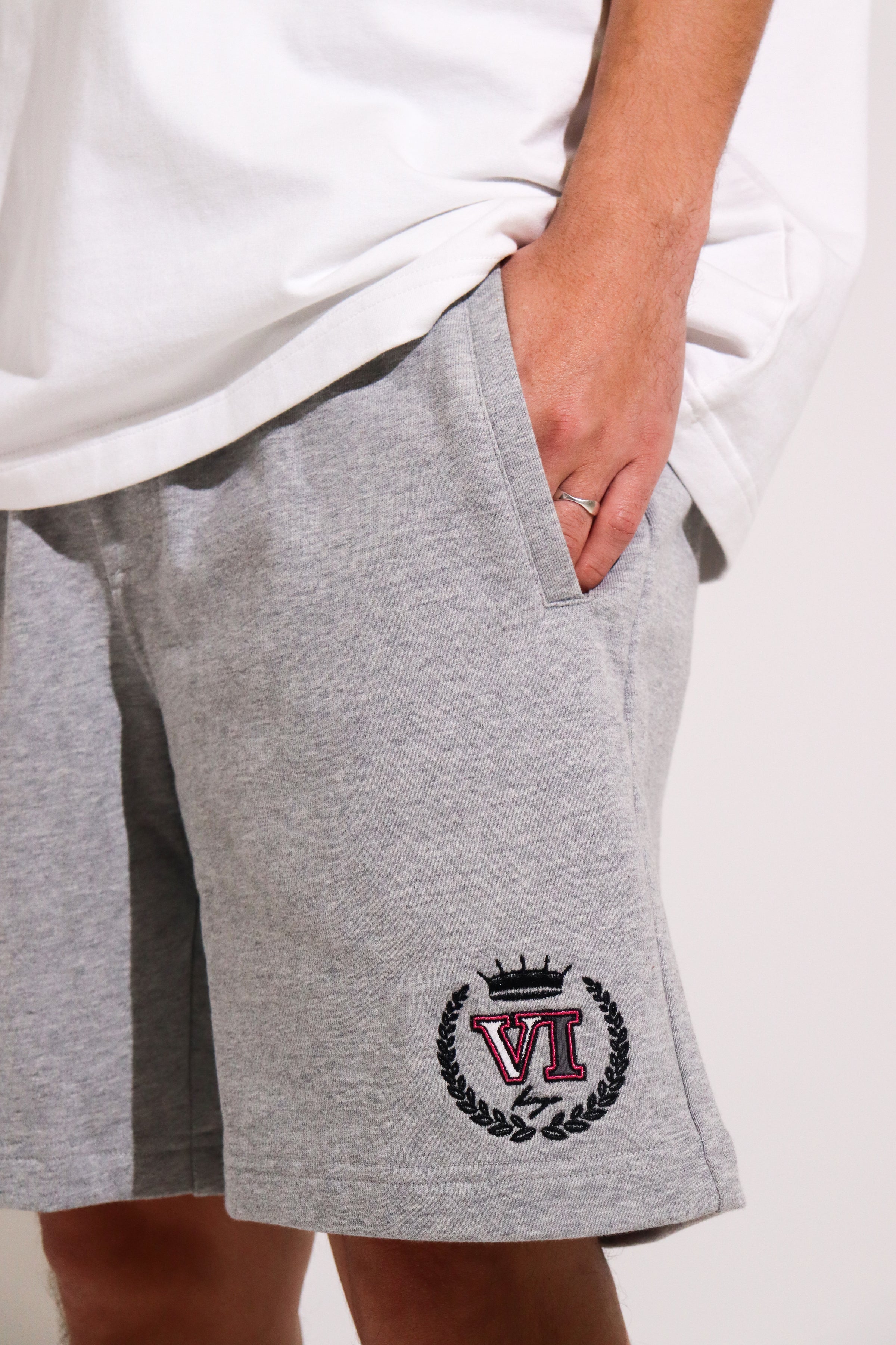 GREY CASUAL LUX SHORTS